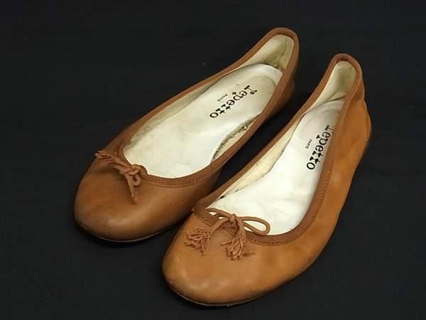 Repetto レペット レザー リボン バレエシューズ フラットシューズ