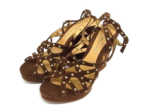 美品！ペリーコ PELLICO サンダサイズ36 PELLICO ペリーコ スエード ウェッジソール ヒール サンダル 表記