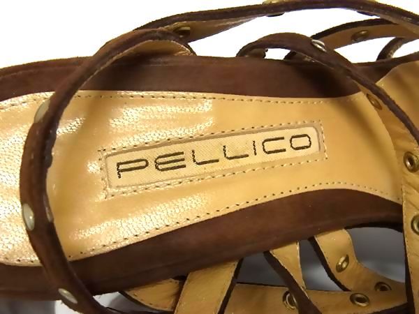 PELLICO ペリーコ スエード ウェッジソール ヒール サンダル 表記