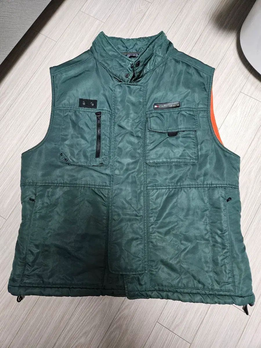 トミーヒルフィガー ミリタリー フリース 登山 キャンピング ベスト 110 XL