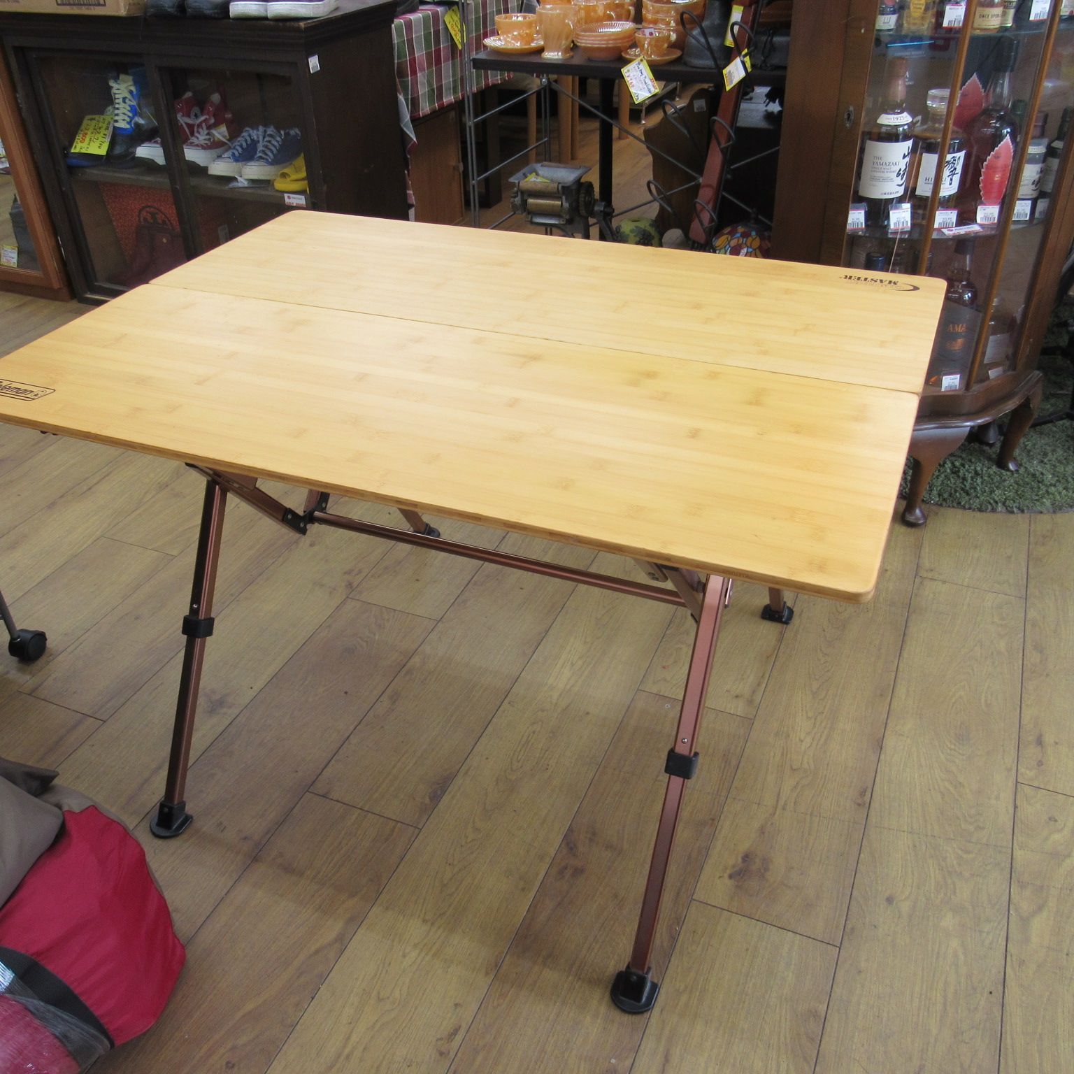 コールマン　コンフォートマスター　バンブーラウンジテーブル/100 中古A】コンフォートマスター・バンブーラウンジテーブル100