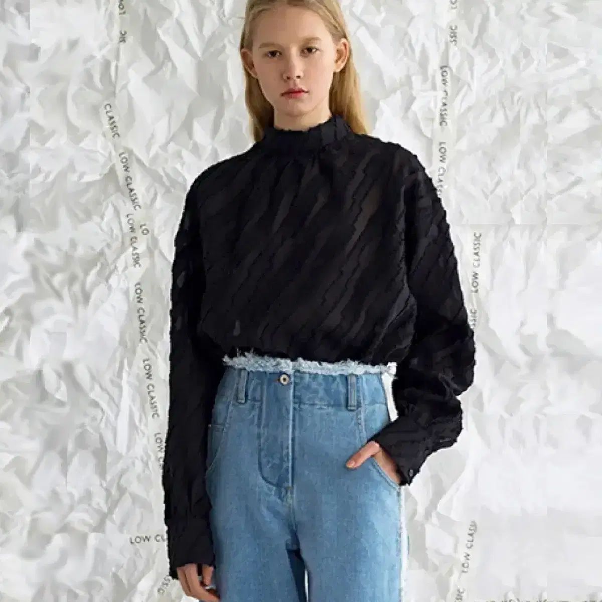 LOW CLASSIC シースルー ブラウス フリーサイズ