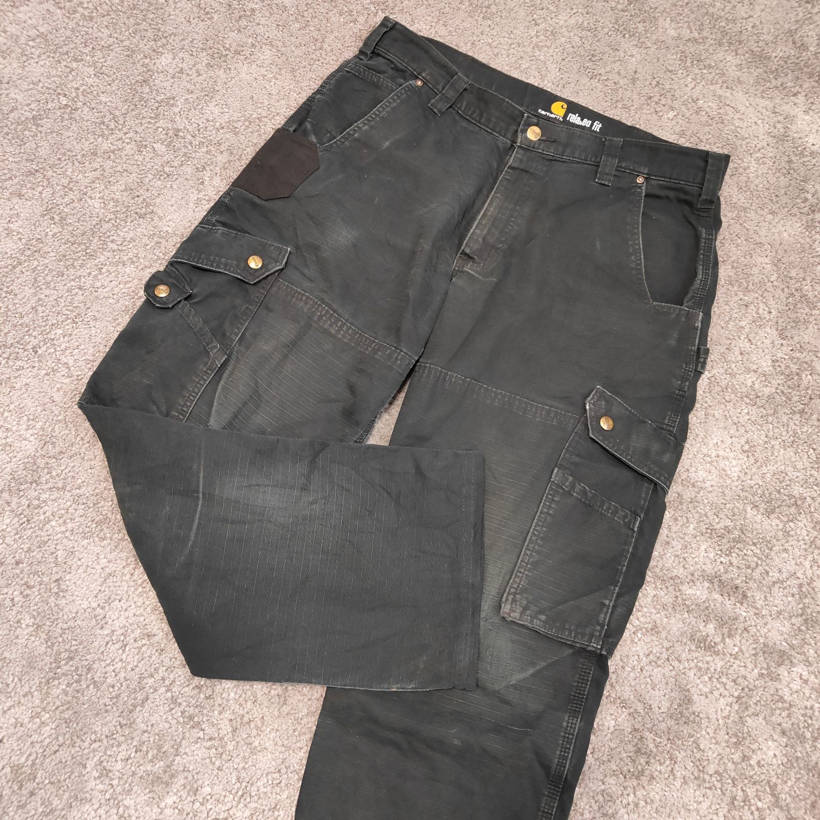 Carhartt カーハート サイズ 36 34 リップストップ生地 ペインターパンツ カーゴパンツ ワークパンツ 古着