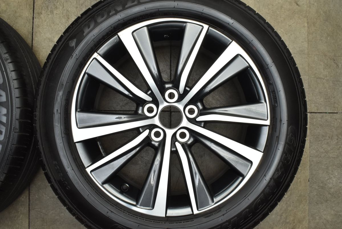  バリ溝 トヨタ 80 ハリアー G 18 in 7 J 35 PCD 114 3 ダンロップ グラントレック PT 30 225 60 R RAV 4 ヴァンガード 流用 18インチ タイヤ ホイールセット