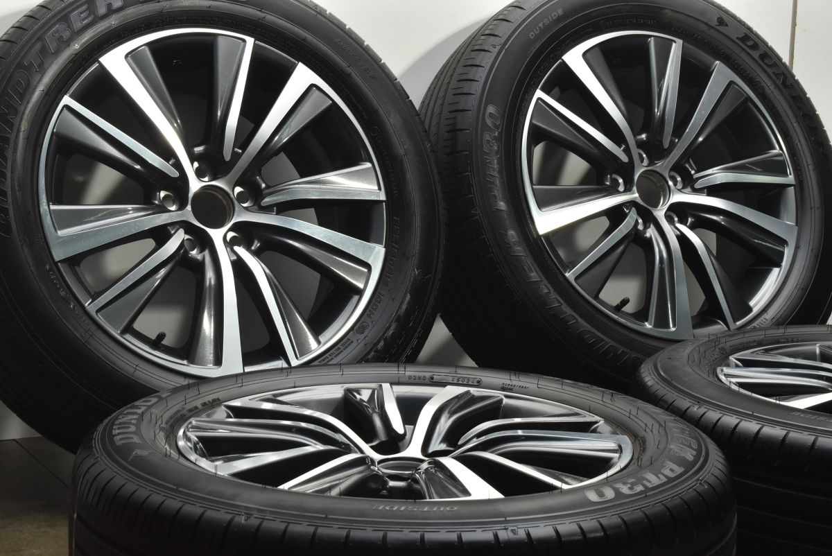 バリ溝 トヨタ 80 ハリアー G 18 in 7 J 35 PCD 114 3 ダンロップ グラントレック PT 30 225 60 R RAV 4 ヴァンガード 流用