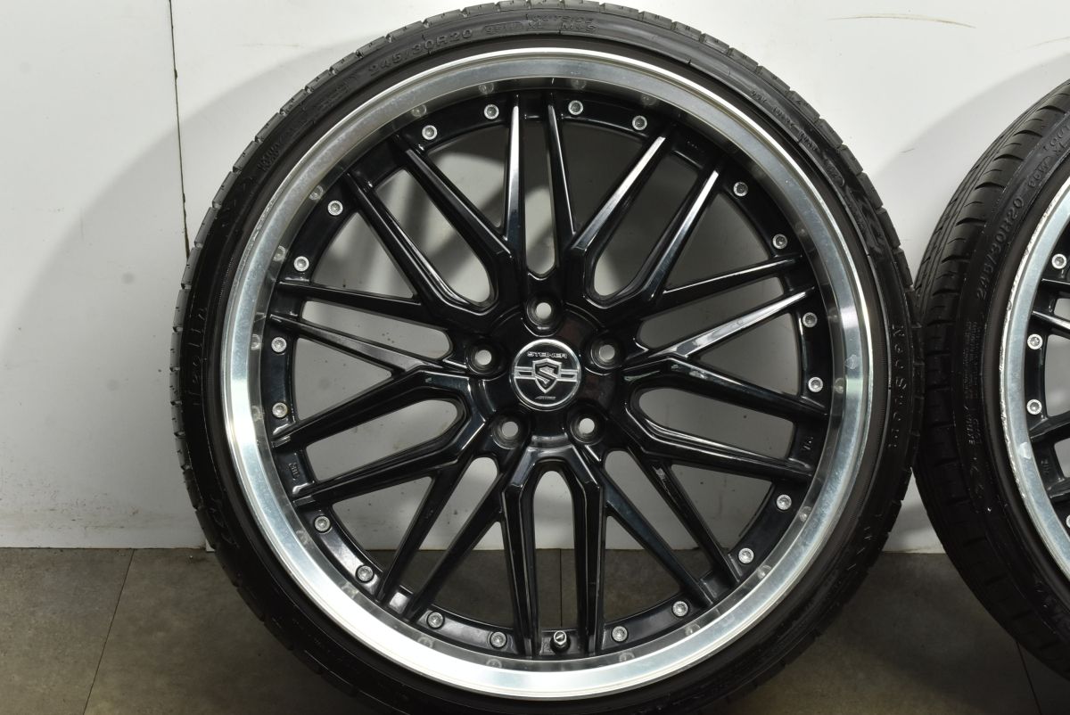  品 AME STEINER 20 in 8 5 J 35 9 40 PCD 114 3 ネオスポーツ 225 R 245 30 クラウン マークX スカイライン フェアレディZ 20インチ タイヤ ホイールセット