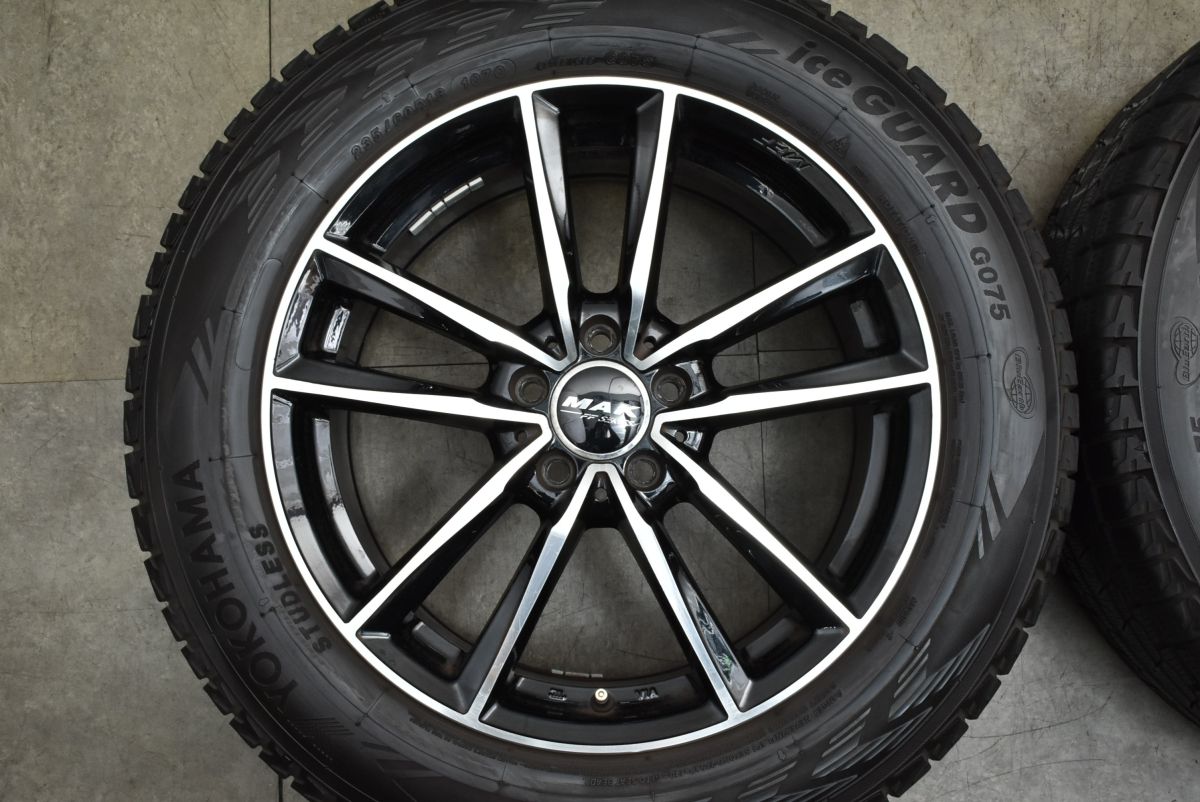 程度良好 MAK ブレーメン FF 18 in 8 J 41 PCD 112 ヨコハマ アイスガードG 075 235 60 R メルセデスベンツ GLCクラス用 4本セット