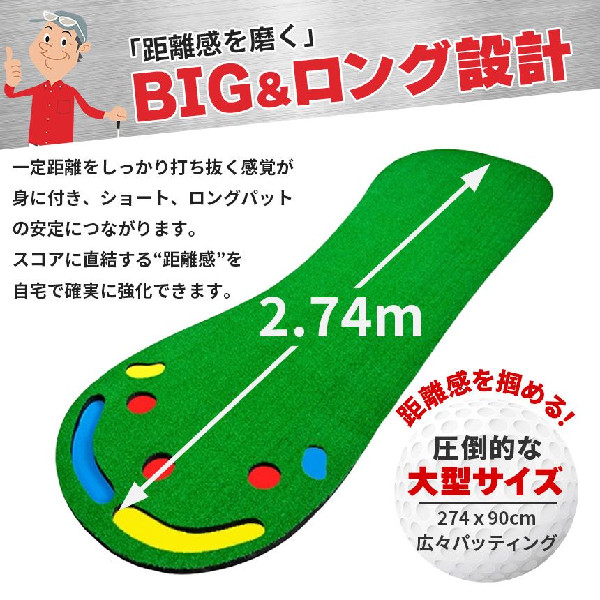 2枚セット ゴルフ パターマット 室内 練習用 本格グリーン設計 多機能ホールパター練習マット 距離感 方向性 集中力向上 防音 芝再現 自宅 練習マット ゴルフ 練習器具 パッティングマット 初心者 上級者 置くだけ簡単 お子様から大人まで 軽量 持ち運び 収納便利 2枚セット ゴルフ パターマット 室内 練習用 本格グリーン設計 多機能