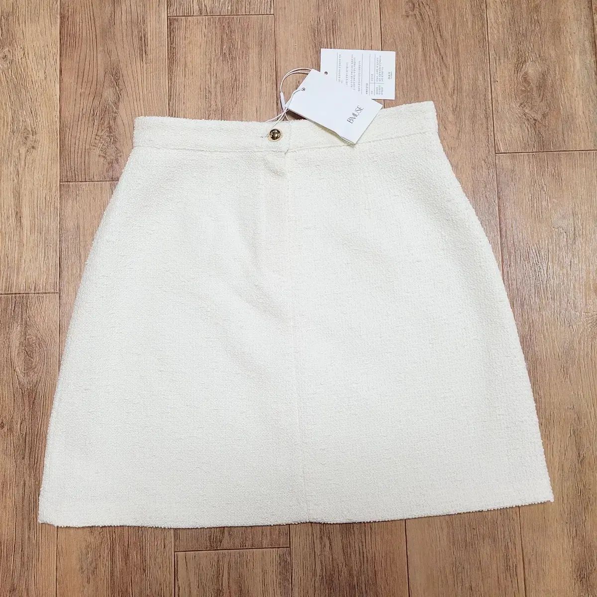 Bミュウ B MUSE ベニュエット アイボリー ヘルマン ツイードスカート 66