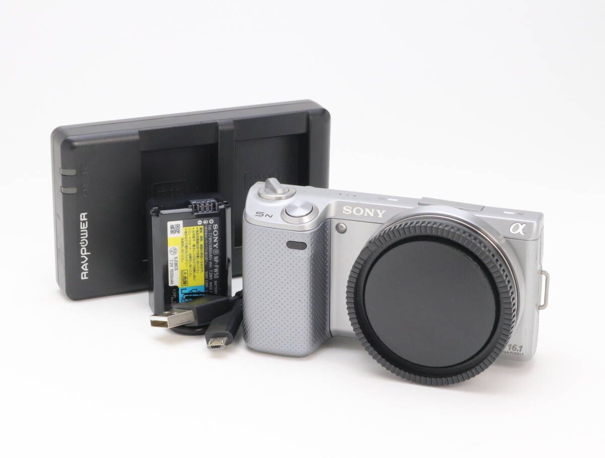 C 実用品 SONY ソニー α NEX 5 N シルバー ボディ 初期不良 対応 111 148