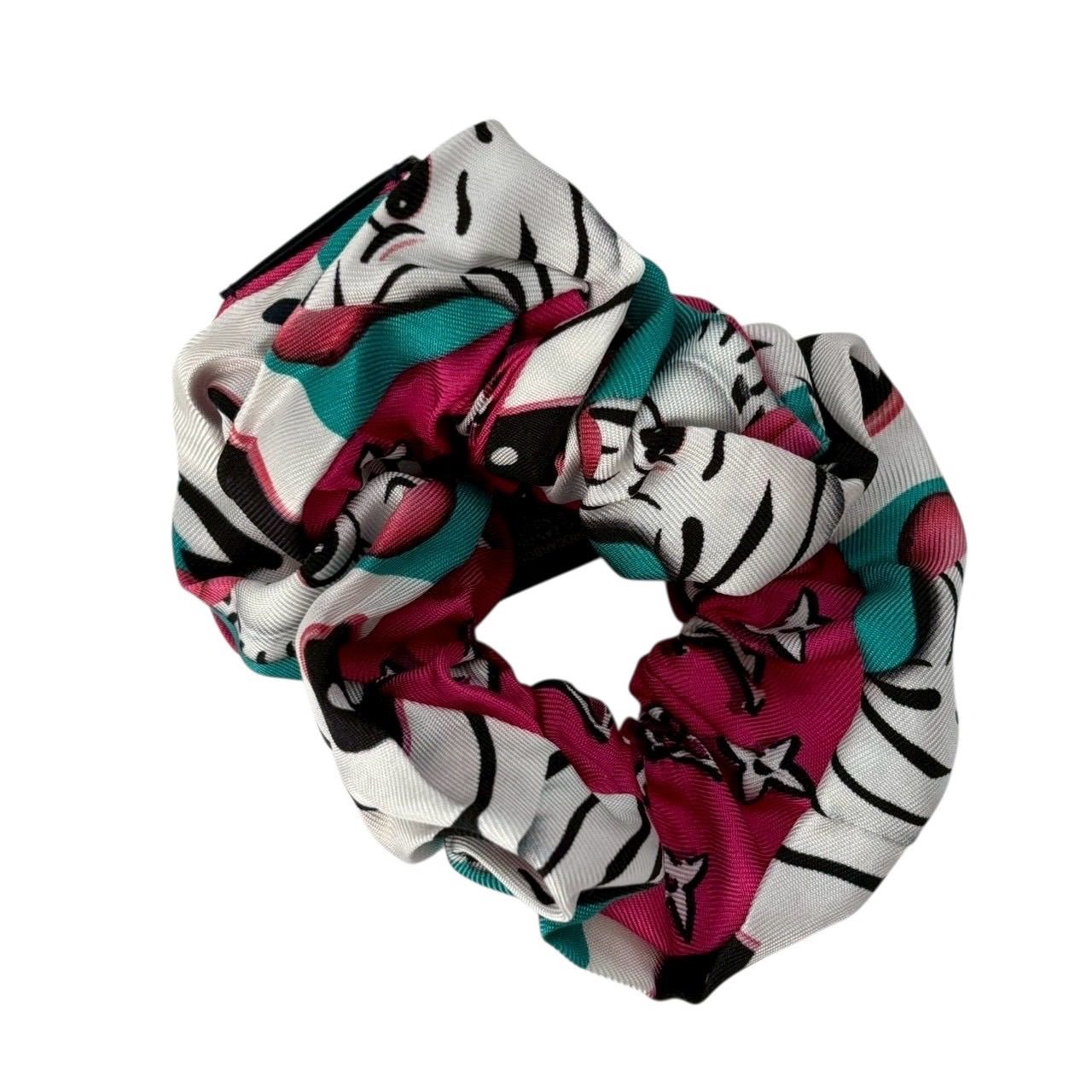 ルイヴィトン シュシュ ヘア ヘアゴム 小物 ロゴ シルク マルチカラ