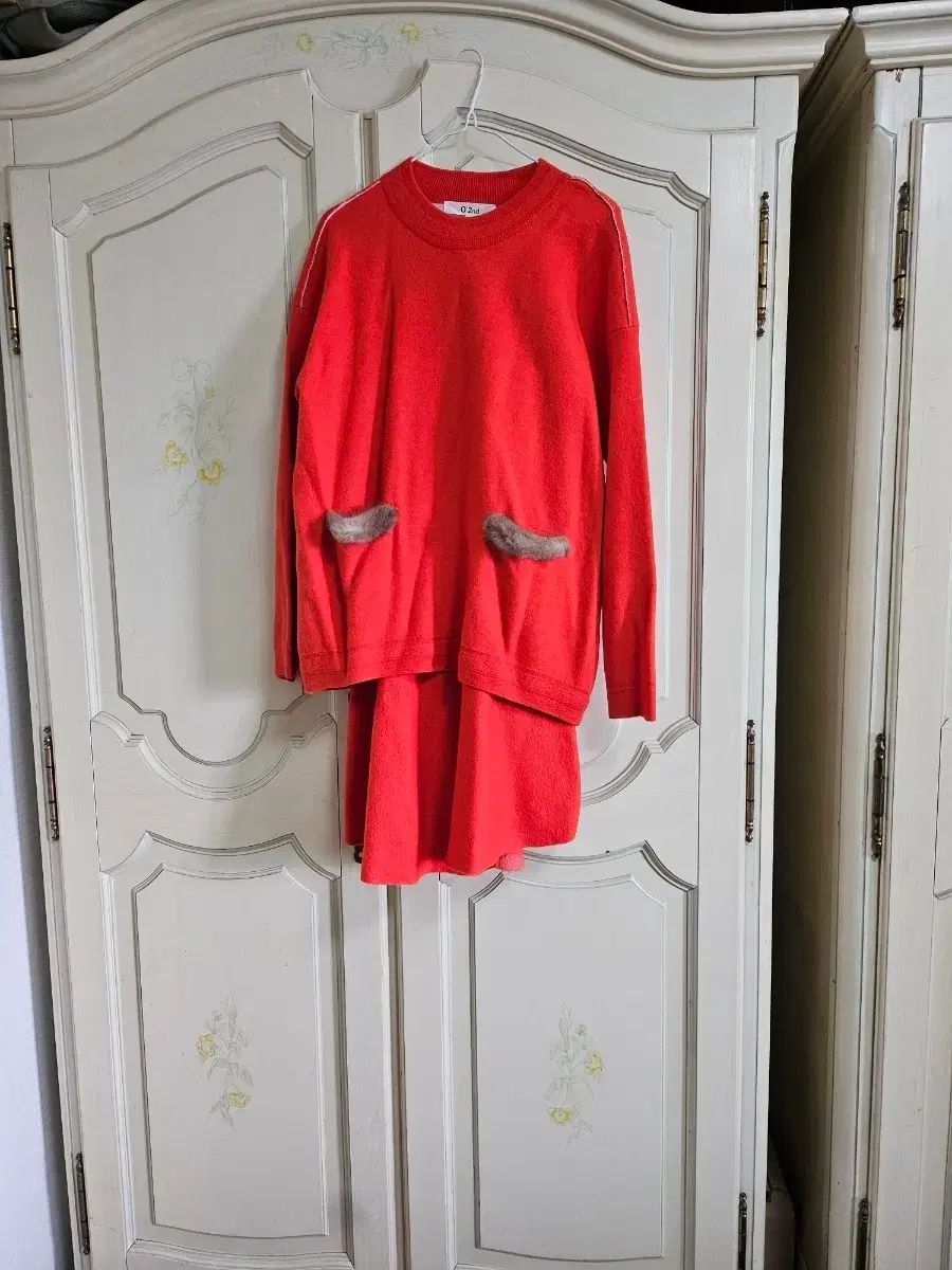 0 2 nd レッドニットスカートセット 1 85