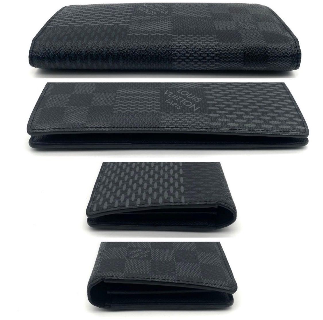 ルイヴィトン 3D ダミエ グラフィット 長財布 二つ折り財布 ブラック