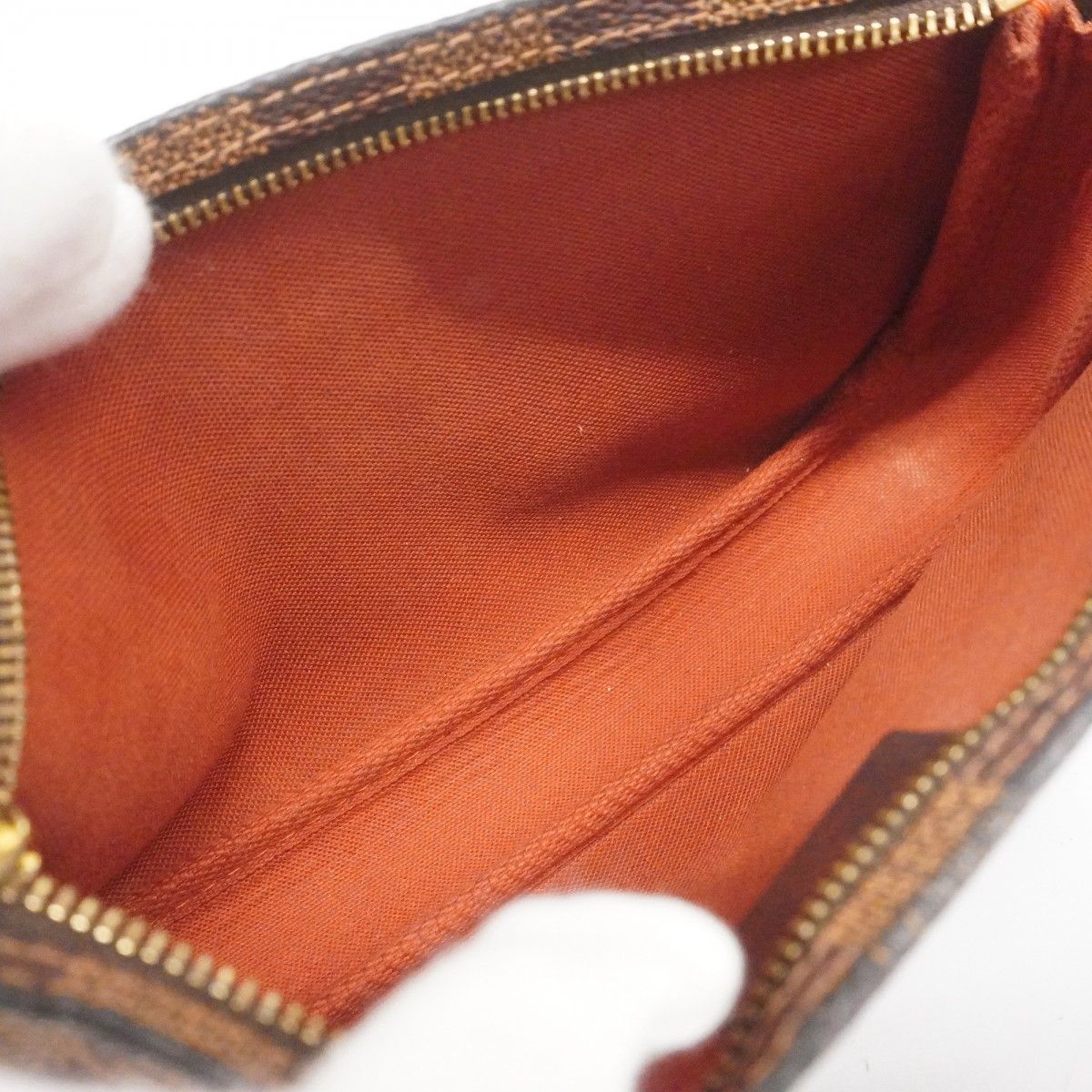 5pb2186】ルイヴィトン ポーチ ダミエ ナヴォナ N51983 エベヌ【中古