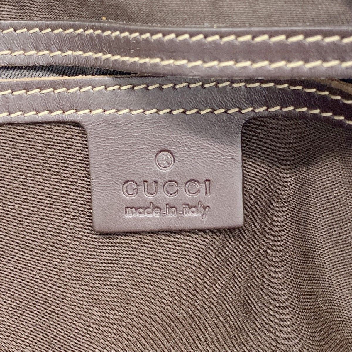 5pb2192】グッチ ボストンバッグ GGスプリーム 206501 PVC ブラウン