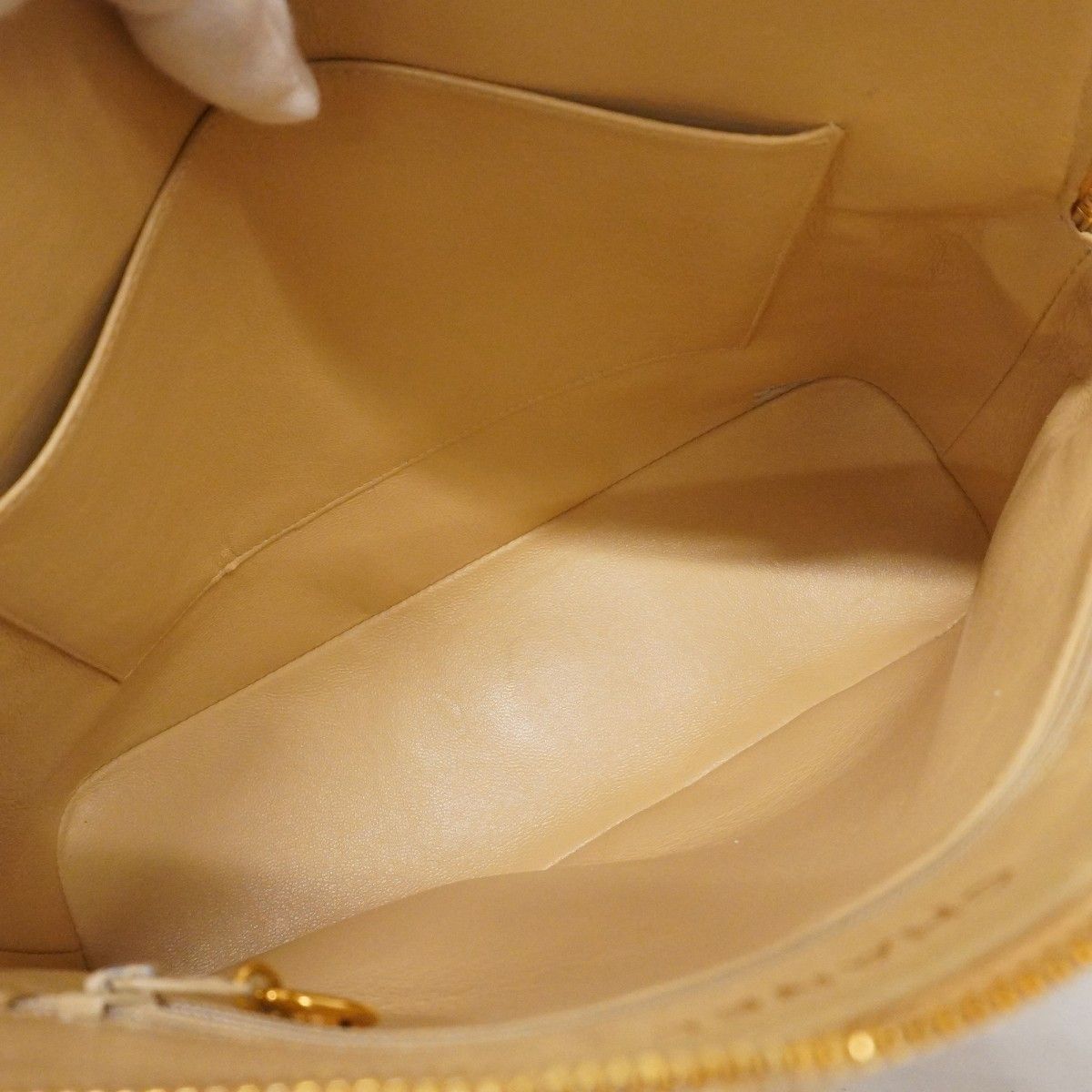 5pb2214】シャネル ショルダーバッグ マトラッセ ラムスキン ベージュ