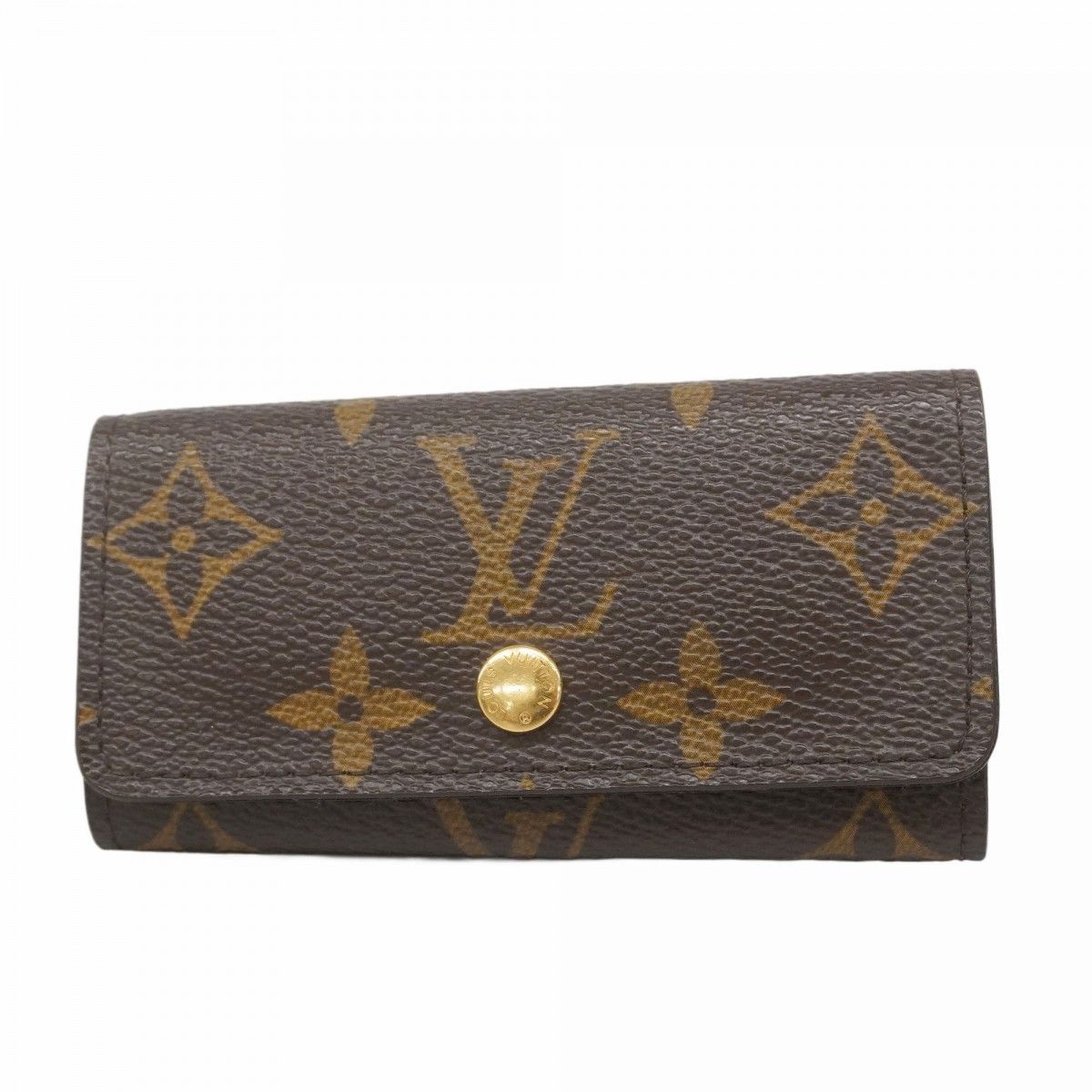 5 pb 2268 ルイヴィトン キーケース モノグラム ミュルティクレ4 M 69517 ブラウン メンズ レディース ユニセックス