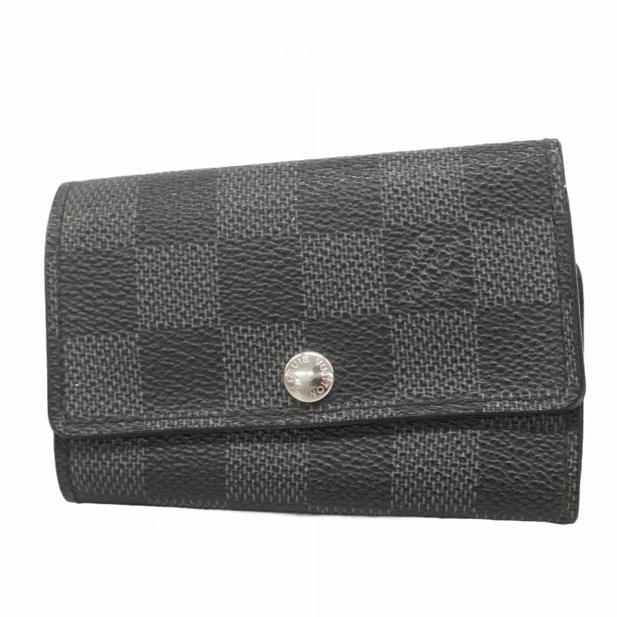 5 pb 2269 ルイヴィトン キーケース ダミエ グラフィット ミュルティクレ6 N 62662 ブラック メンズ