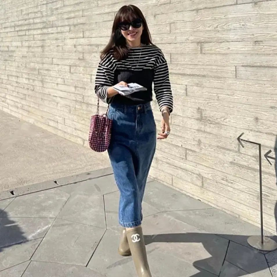 コスモポリタン 줄라이 イェジス LCVY シーズンリース デニムスカート 66 77