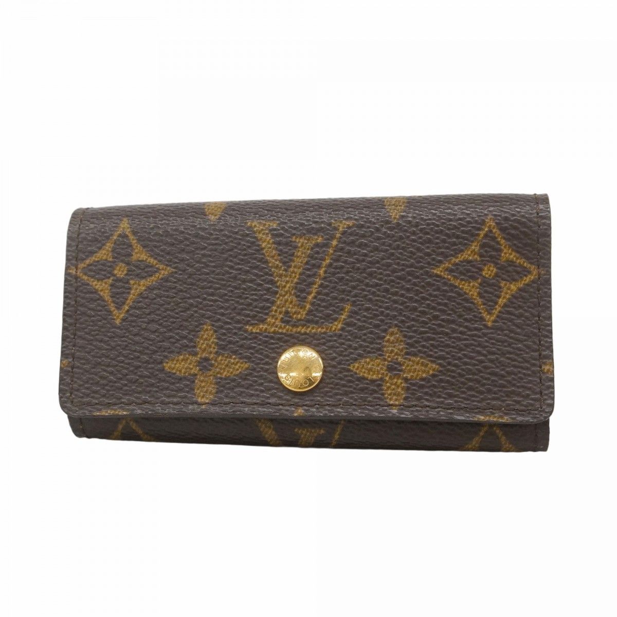 5 pb 2308 ルイヴィトン キーケース モノグラム ミュルティクレ4 M 69517 ブラウン メンズ レディース ユニセックス