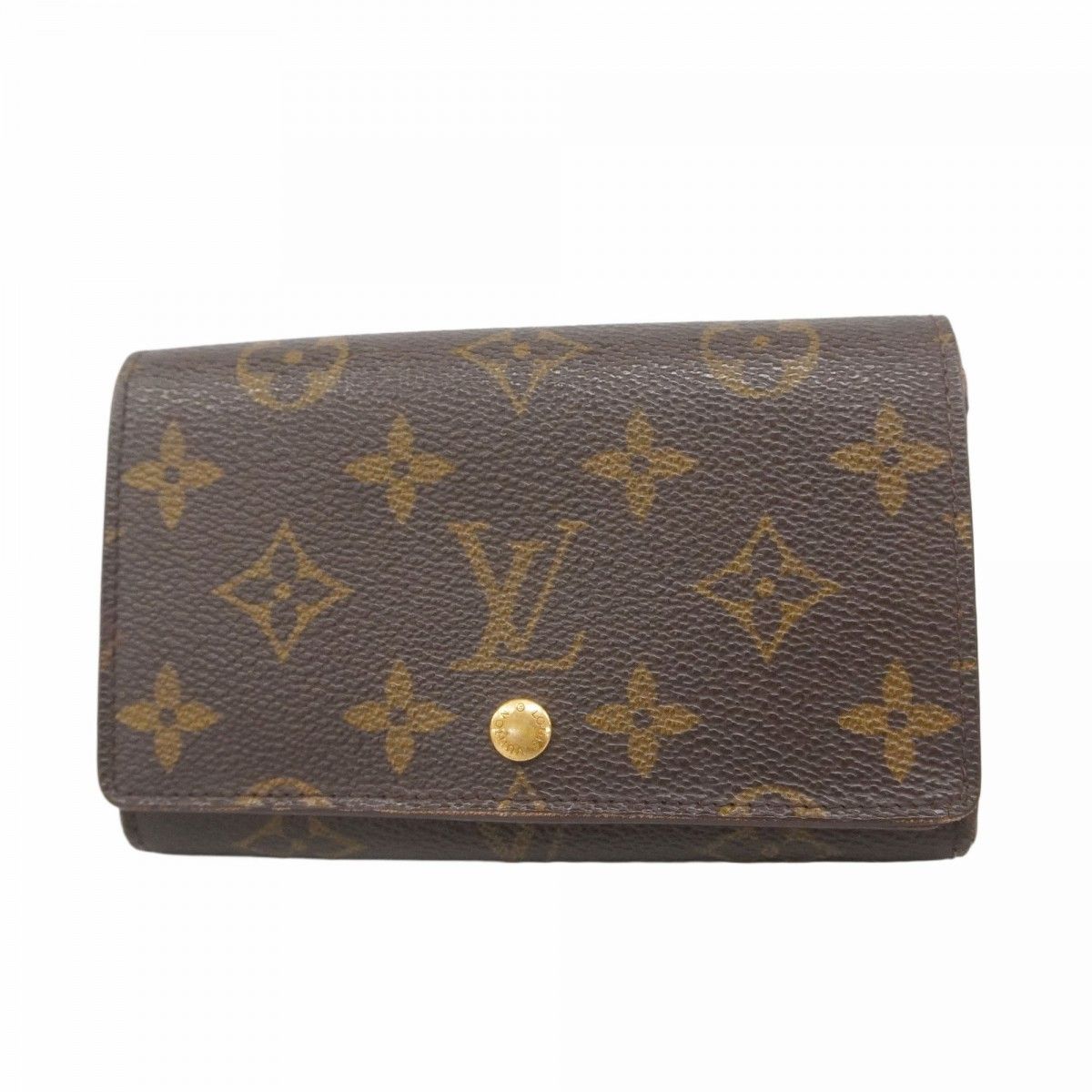 5 pb 2309 ルイヴィトン 財布 モノグラム ポルトモネビエトレゾール M 61730 ブラウン レディース