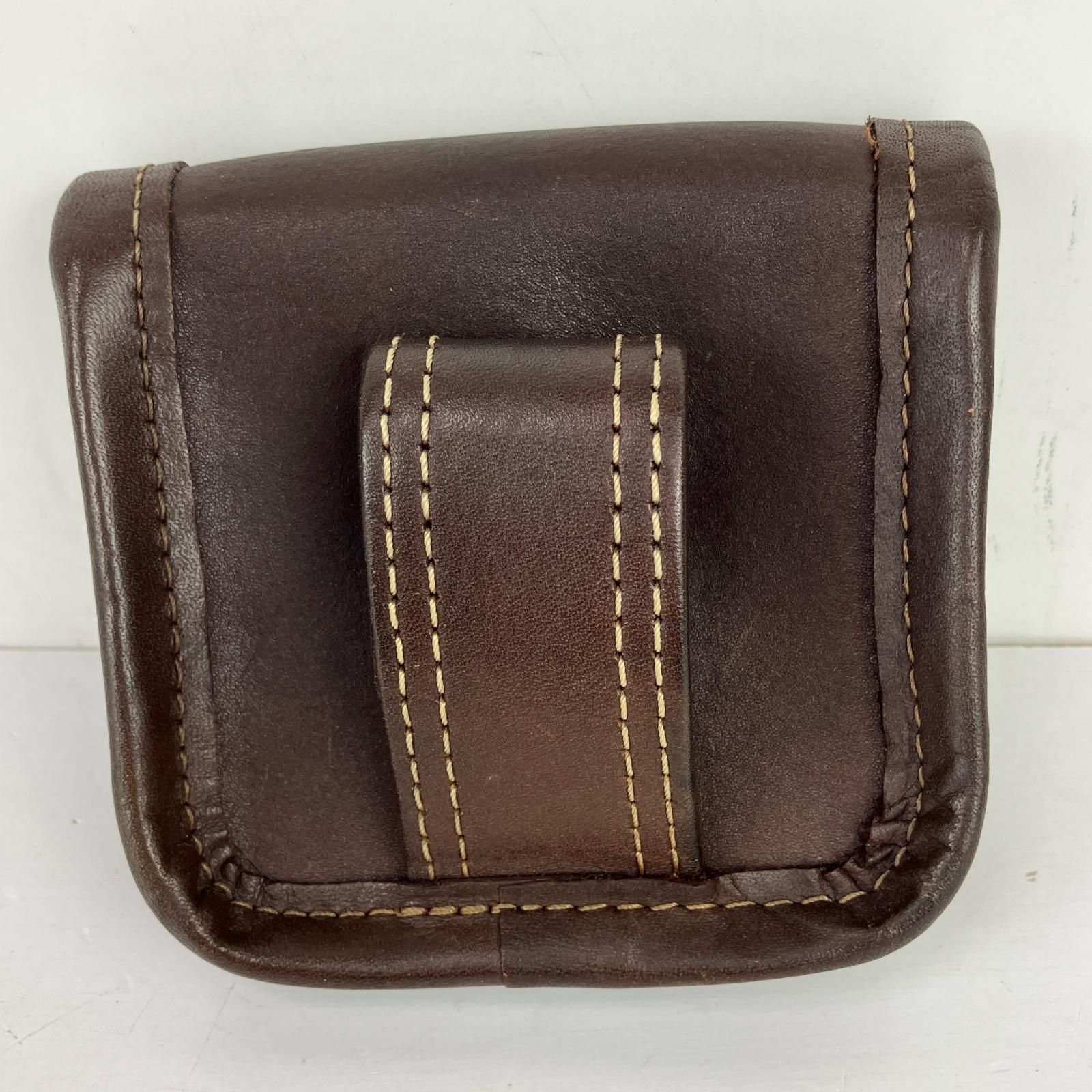 ЗЗKNICKS ニックス ヌメ革小物ポーチ 本体のみ KNS-100 BOX こげ茶