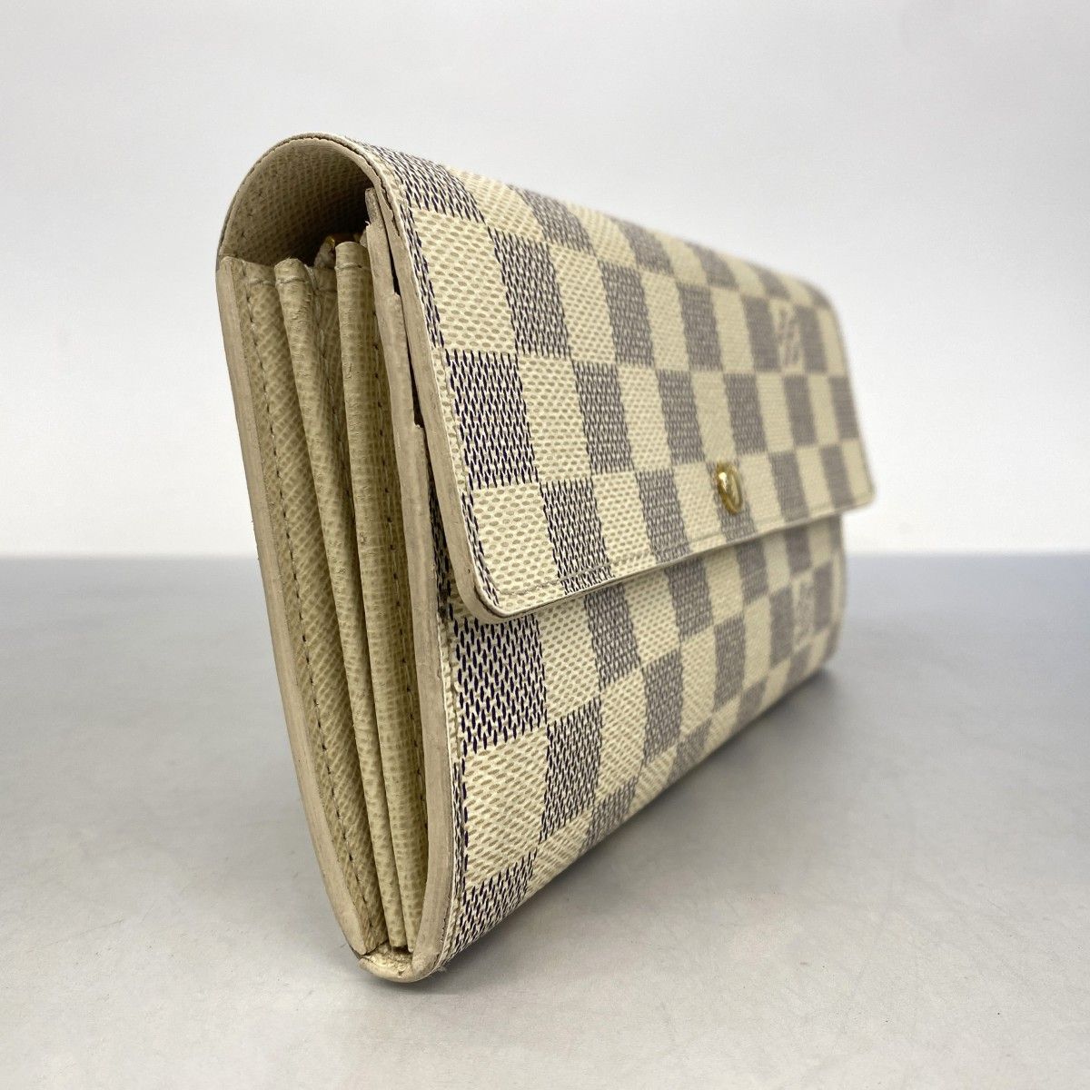 5pb2405】ルイヴィトン 長財布 ダミエ・アズール ポルトフォイユサラ