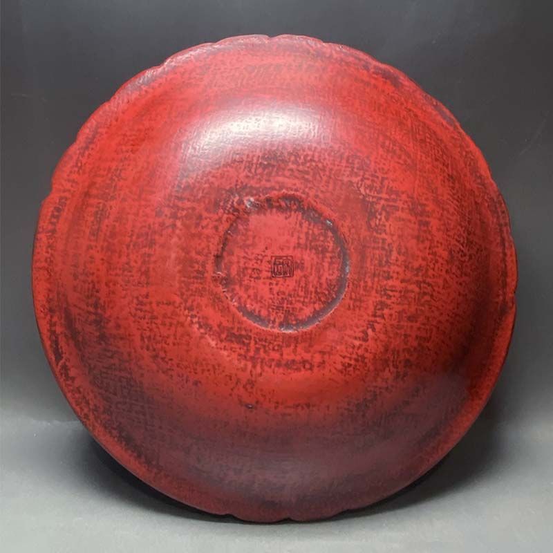 購入 寸松堂佐藤宗岳作鎌倉彫菓子器伝統工芸茶道具 伝統工芸 鎌倉彫 寸