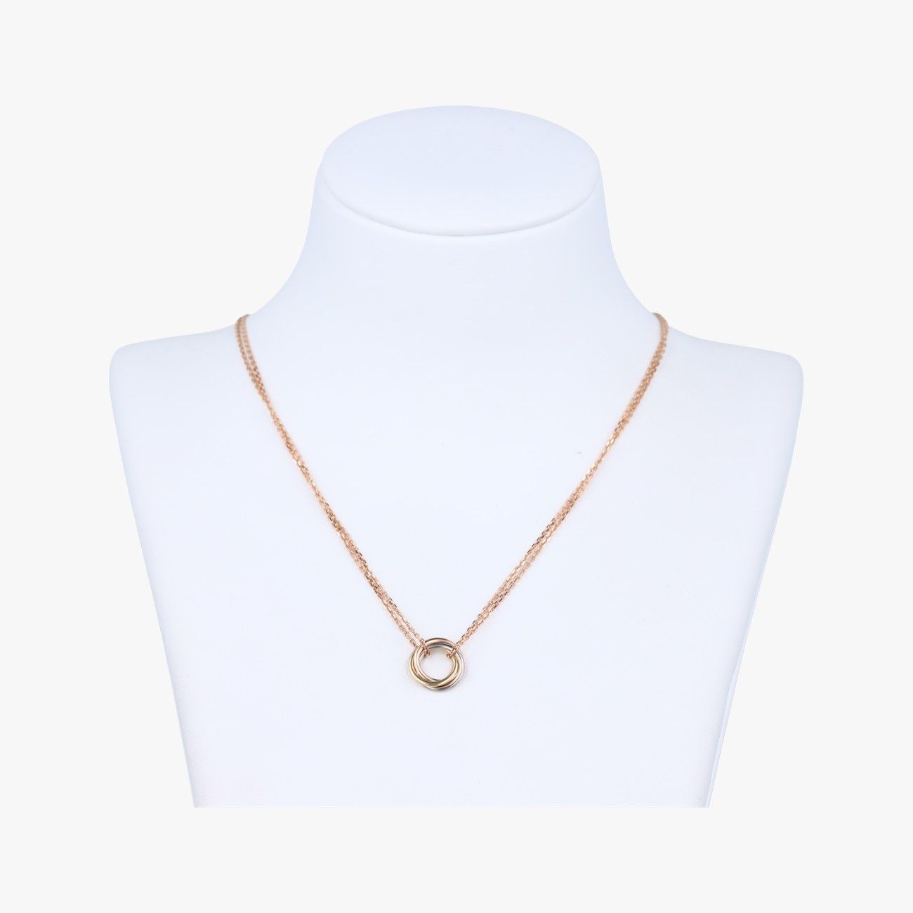 Cartier ローズゴールド ネックレス カルティエCartierトリニティ ドゥ カルティエ ピンク×ゴールド×ローズ