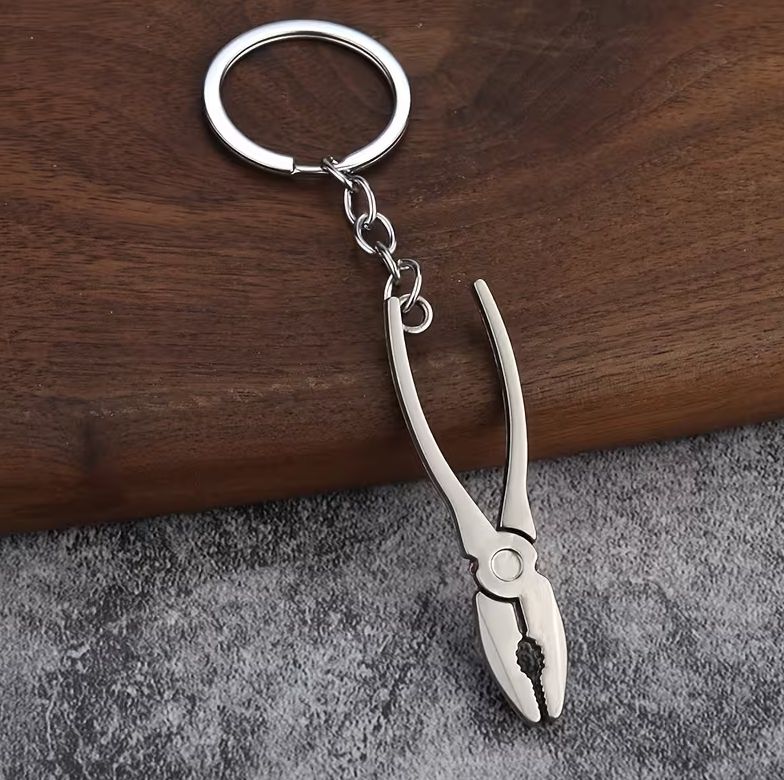 ミニ工具キーホルダー5点セット 工具デザイン シルバーキーホルダー