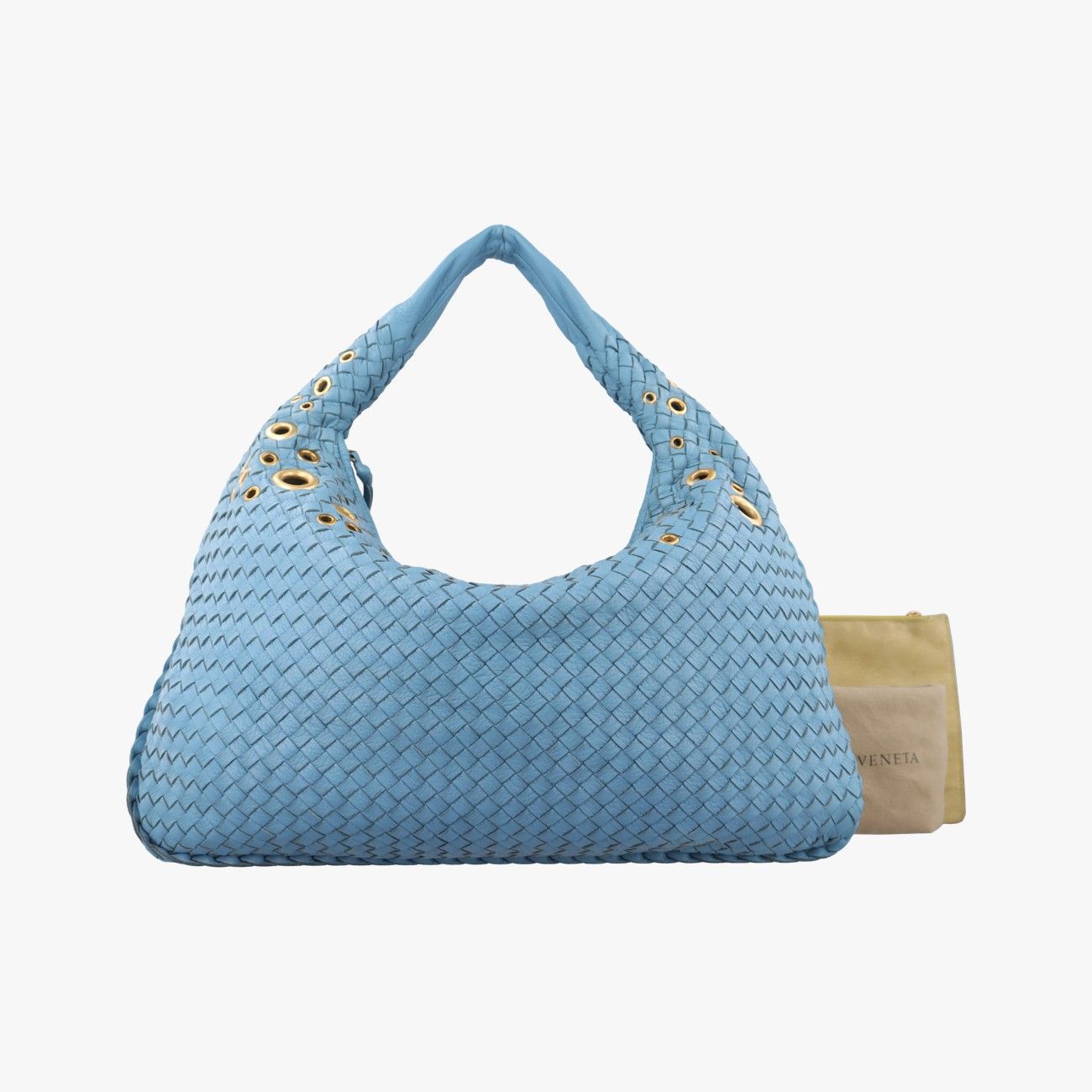 ボッテガヴェネタBottega Venetaイントレチャート ブルー ラムスキン 115654 V 3060 4401