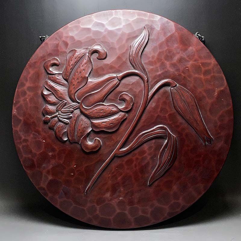 博古堂百合花鎌倉彫壁掛伝統工芸茶道具 - メルカリ