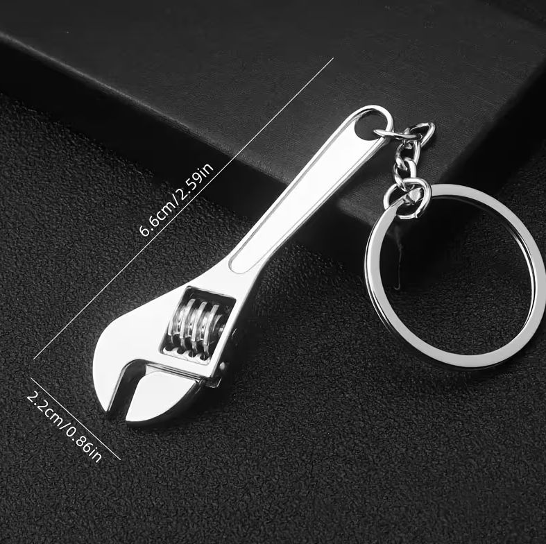 ミニ工具キーホルダー5点セット 工具デザイン シルバーキーホルダー