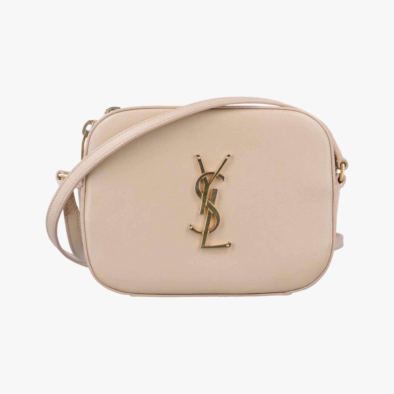 イヴサンローランYves Saint Laurentグレイン デ カメラ ベージュ キャビアスキン 381636 1015