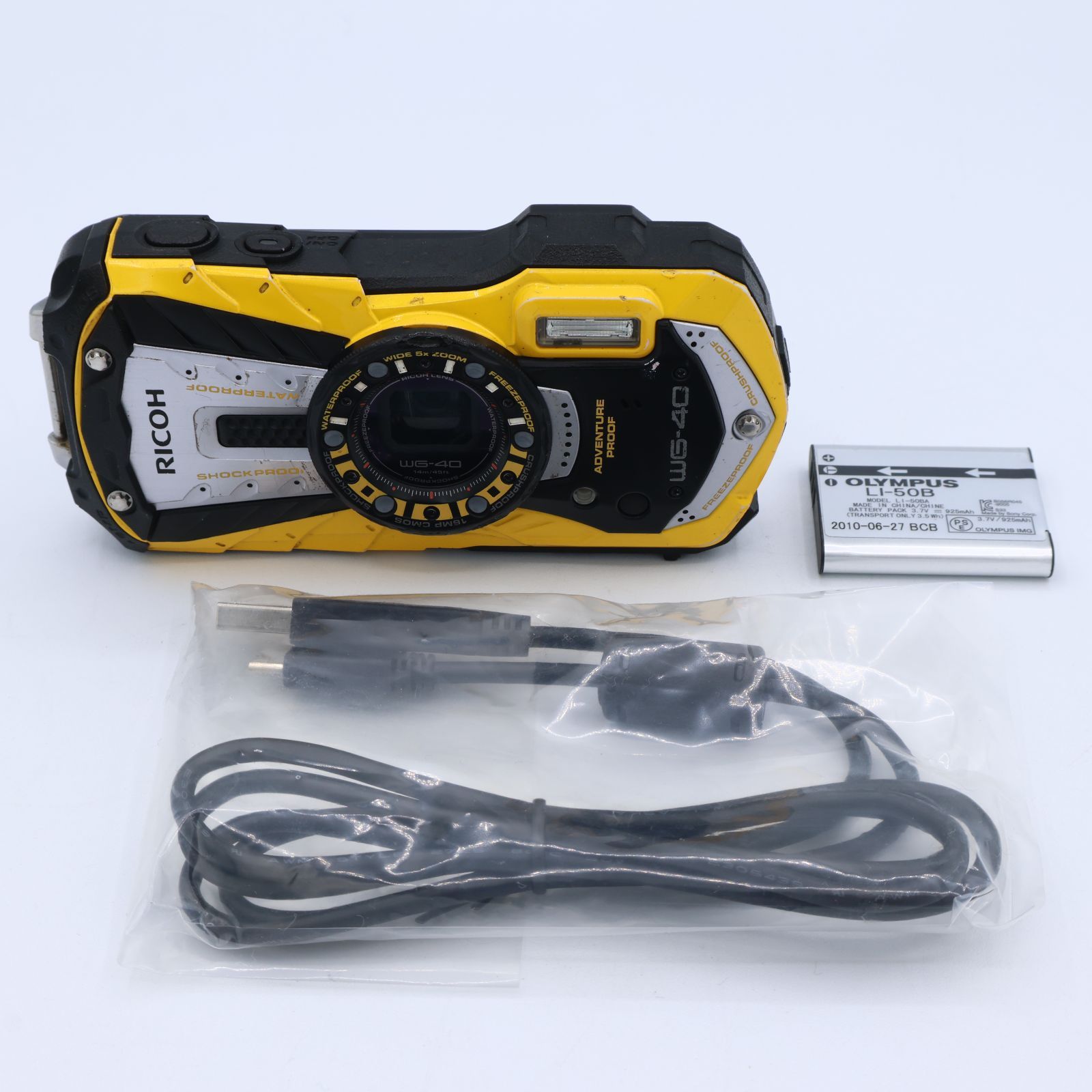 RICOH リコー 防水デジタルカメラ RICOH WG-40 イエロー 防水14m耐