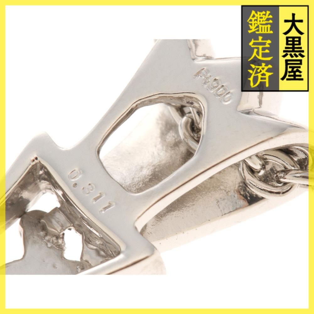  ノンブランドジュエリー ネックレス クロスモチーフ PT 850 900 ダイヤモンド 0.311 ct 460 ネックレス アクセサリー