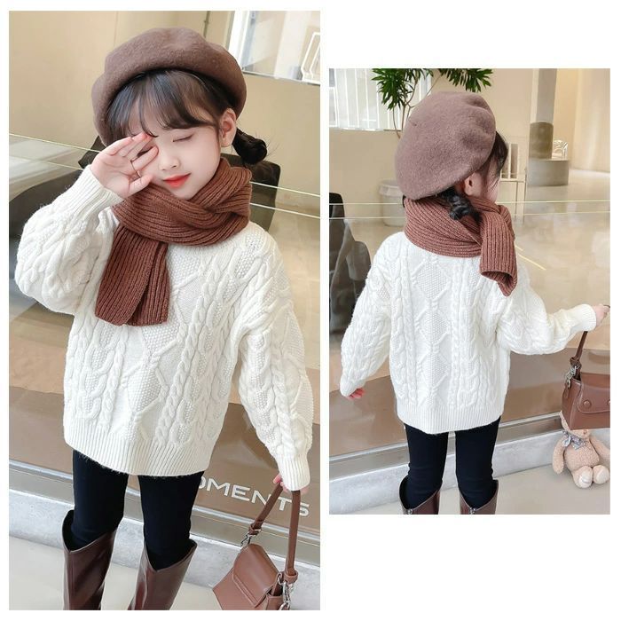 女の子 セーター 子供服 キッズ おしゃれ かわいい 秋冬 ニット 厚手 ニットセーター 長袖 プルオーバー 暖かい トップス 秋 韓国