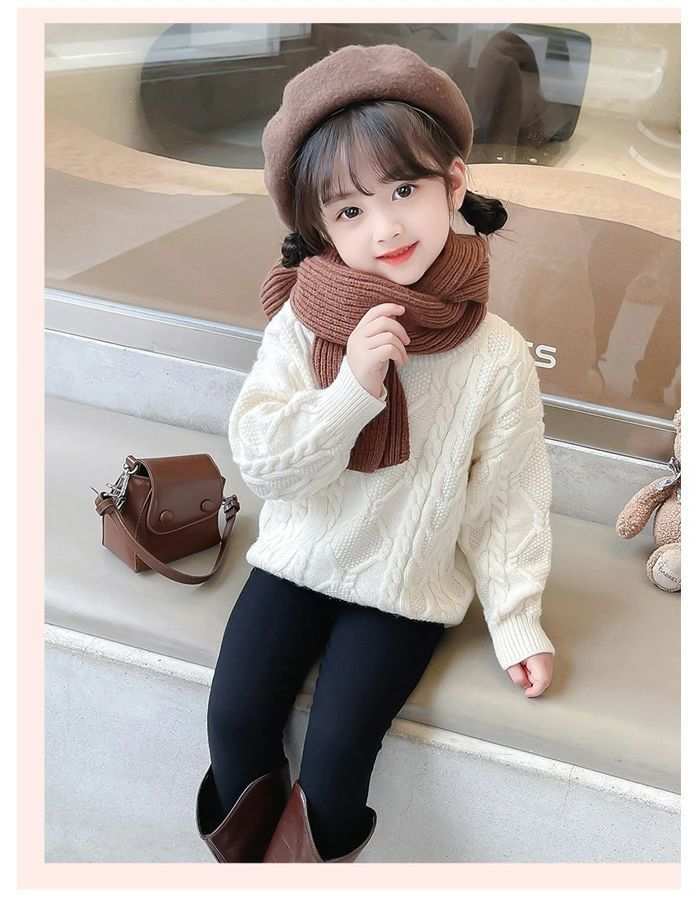 女の子 セーター 子供服 キッズ おしゃれ かわいい 秋冬 ニット 厚手 ニットセーター 長袖 プルオーバー 暖かい トップス 秋 韓国