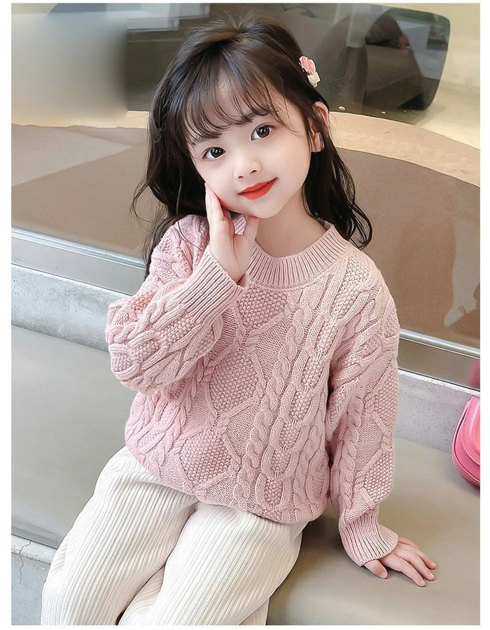 女の子 セーター 子供服 キッズ おしゃれ かわいい 秋冬 ニット 厚手 ニットセーター 長袖 プルオーバー 暖かい トップス 秋 韓国