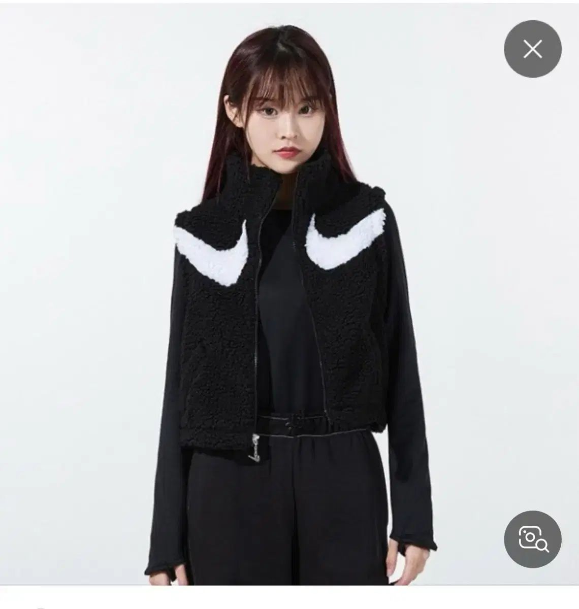 ナイキ レディース フリース ベスト ブラック