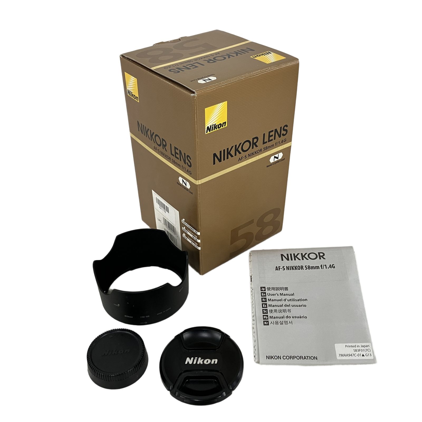 Nikon AF S NIKKOR 58 mm F 1 4 G 単焦点レンズ