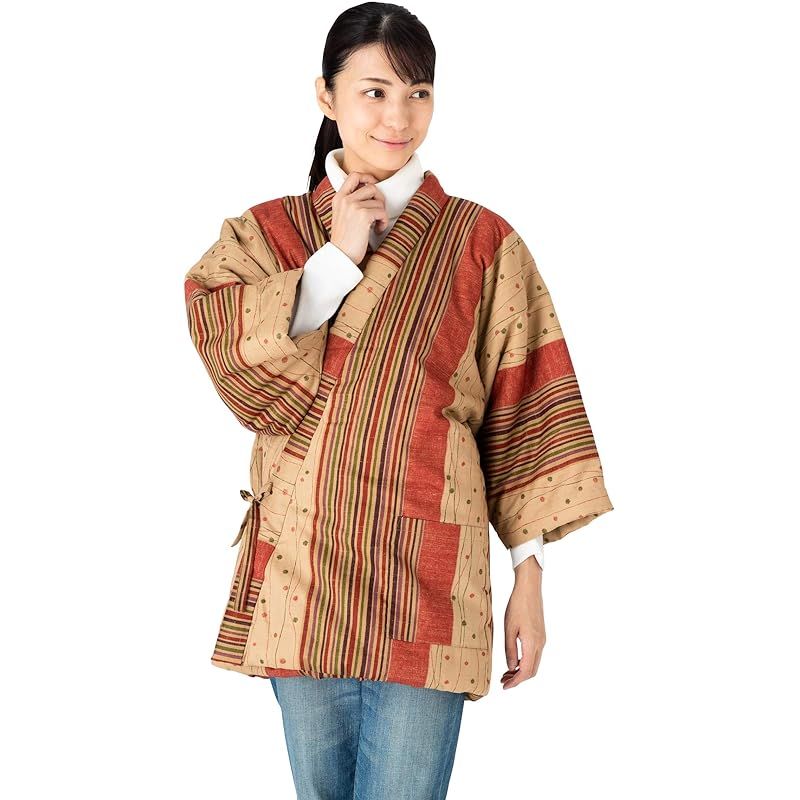 商品 綿の郷 ワタノサト 婦人用前合わせ四ツ紐はんてん 袢纏 21