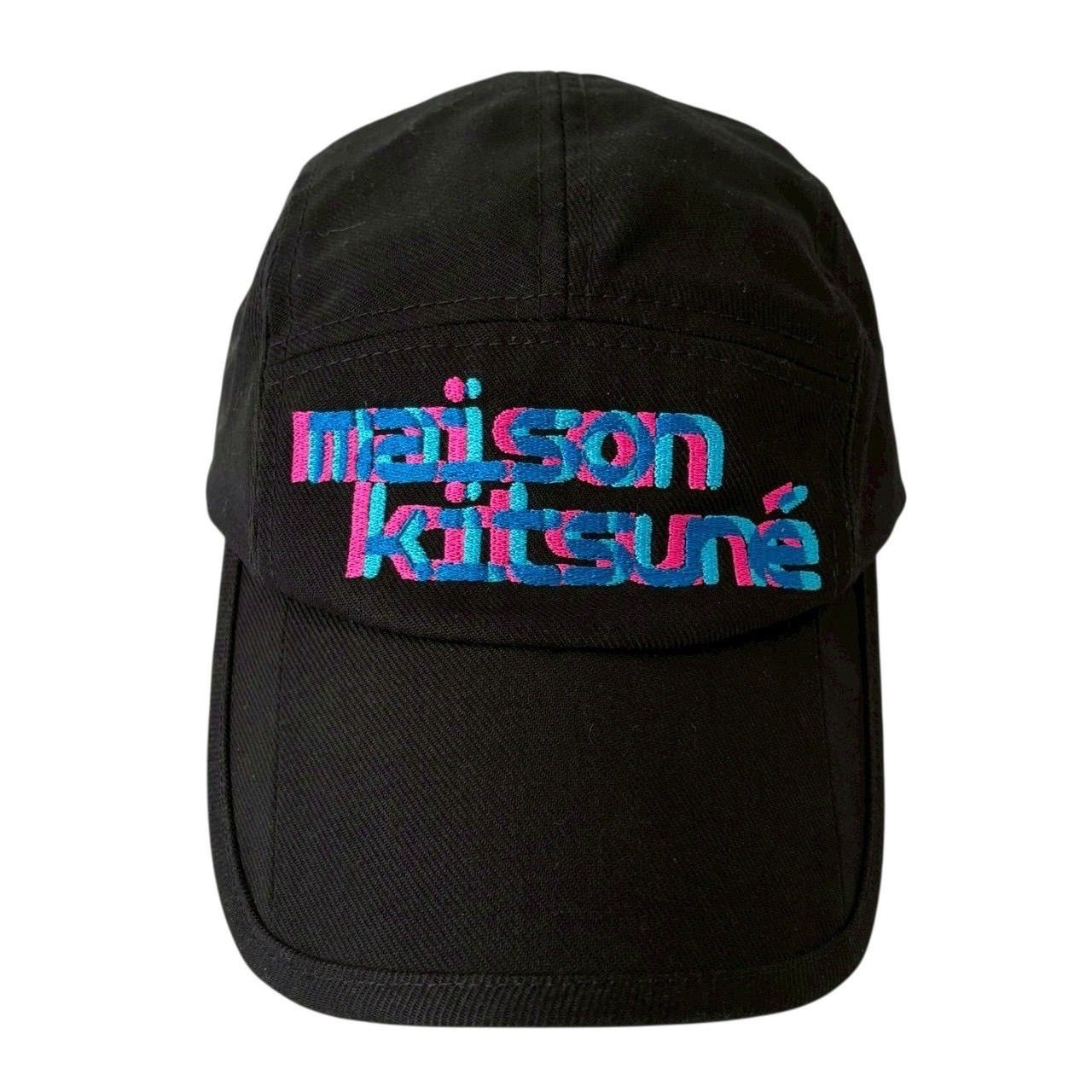 MAISON KITSUNE メゾンキツネ キャップ 帽子 ベースボールキャップ ロゴ コットン ポリエステル ブラック フリーサイズ