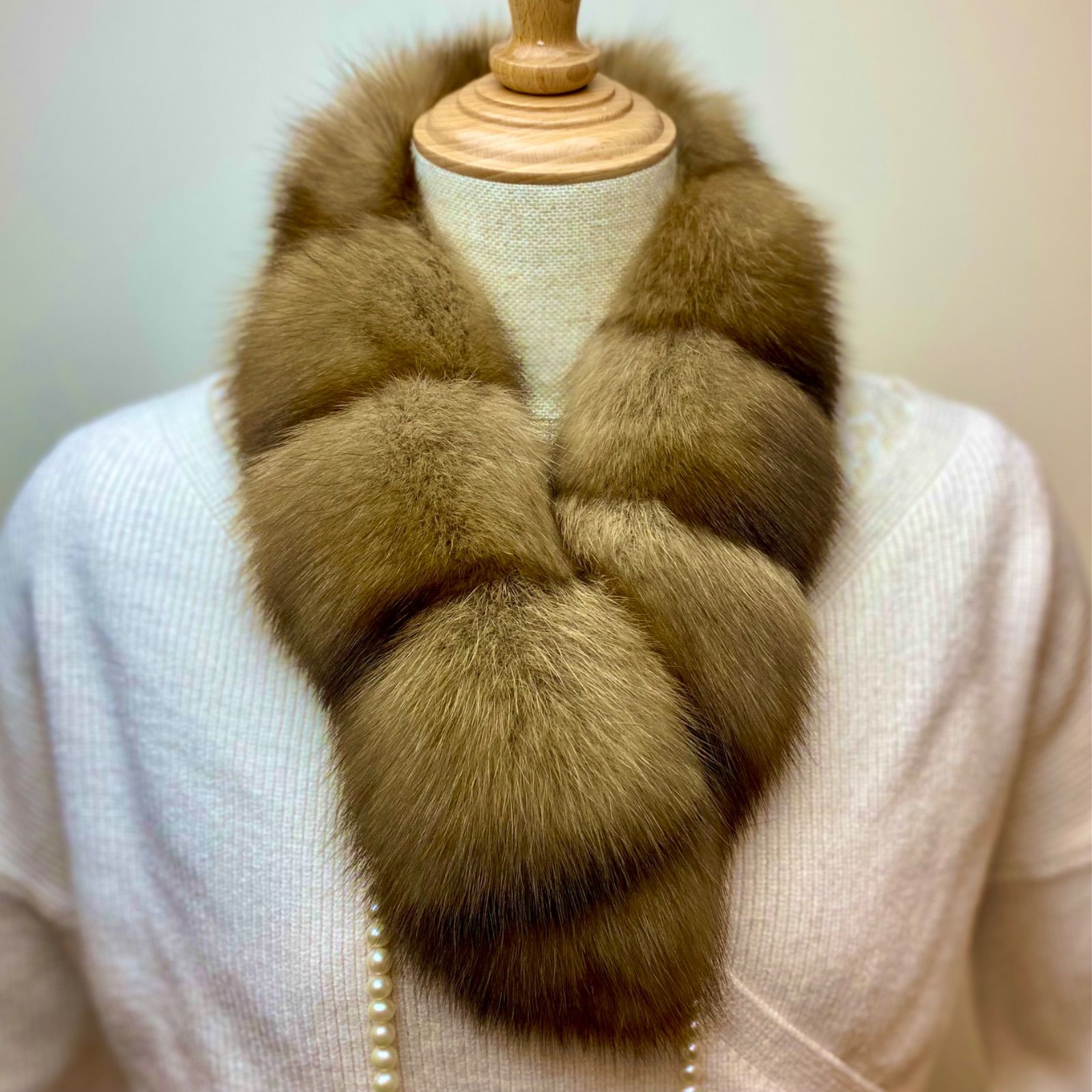 クリスマスフェア🎄🎁✨ 超高級！ロシアンセーブルマフラー*毛皮の王様