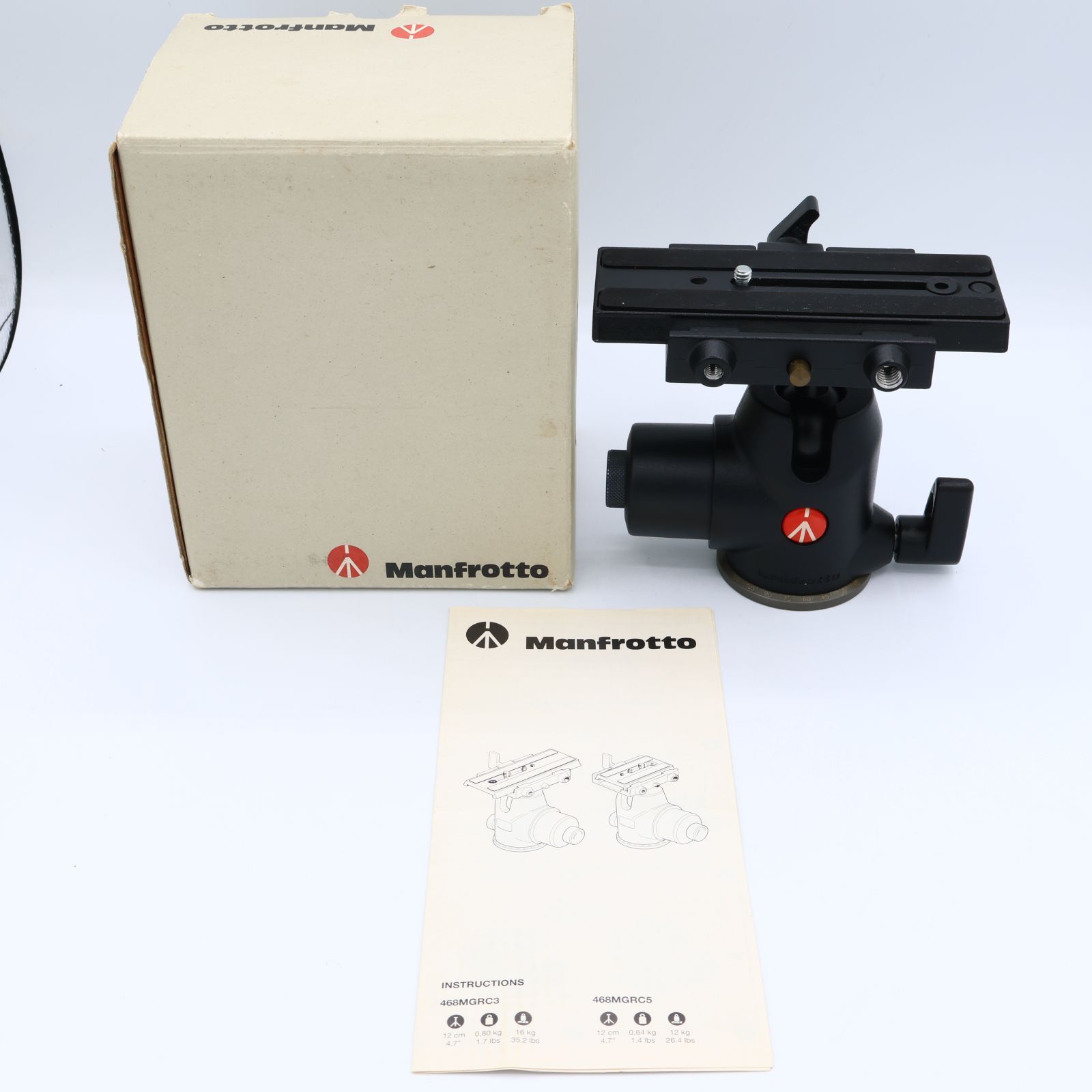 Manfrotto マンフロット 自由雲台 ハイドロスタットボール雲台 マグネシウム製 251204_