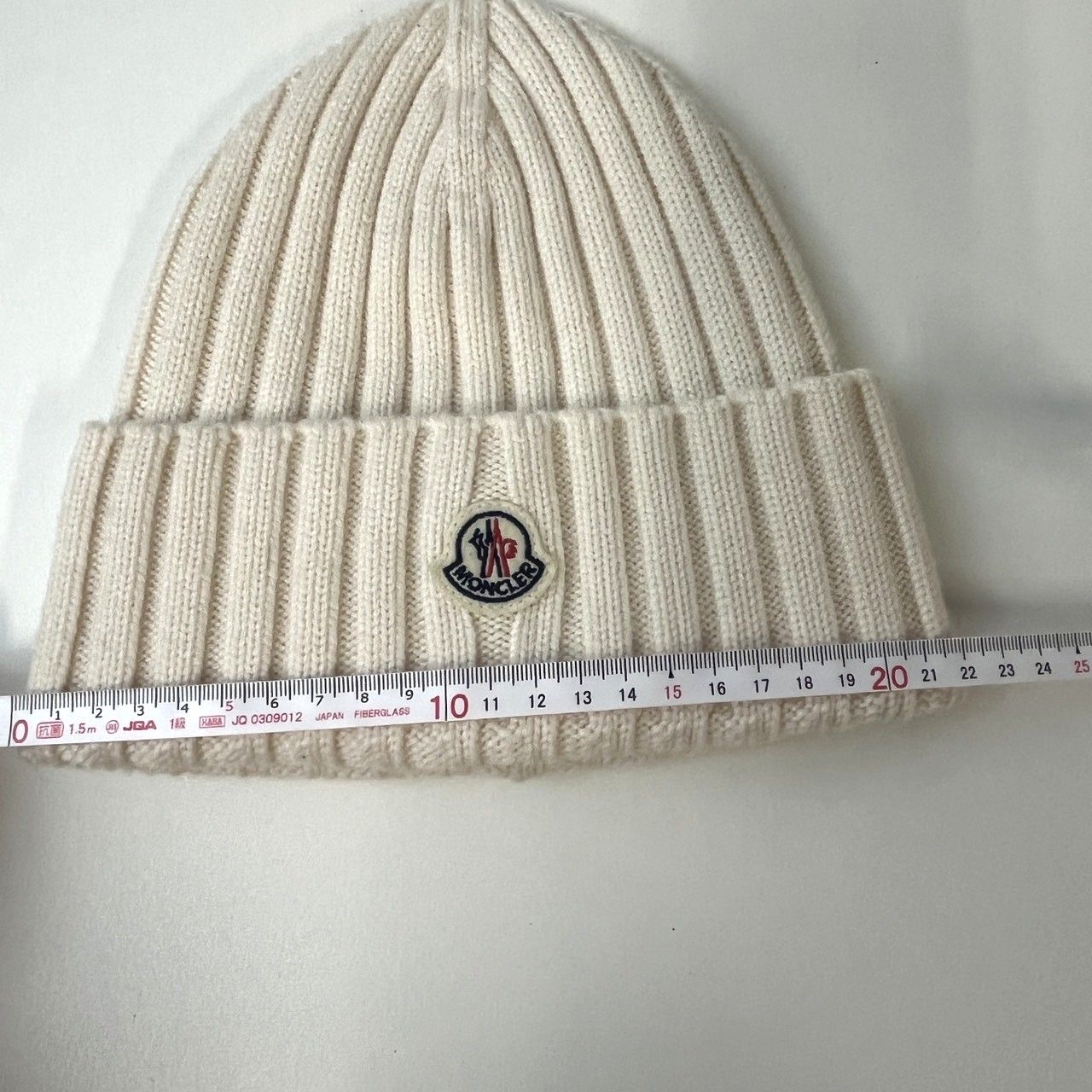 中古品】MONCLER モンクレール ニットキャップ ロゴビーニー