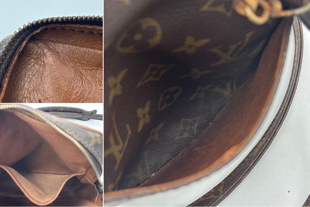 ルイヴィトン　ショルダーバッグ　ダヌーブ　モノグラム　ブラウン　ヌメ革　PVC ダヌーブ モノグラム ショルダーバッグ PVC レザー ブラウン ルイ