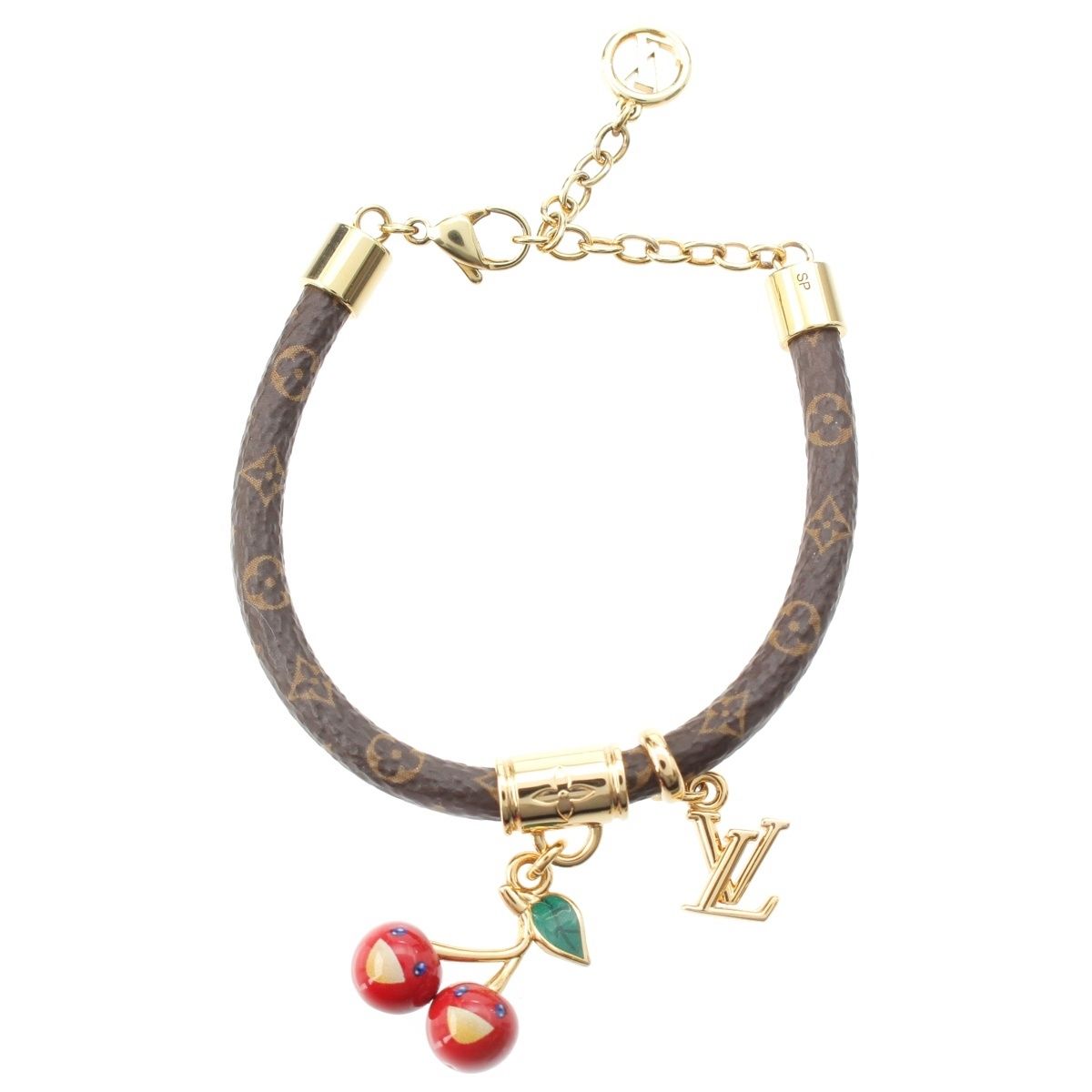 ルイ・ヴィトン 村上隆 チェリーブレスレット ルイヴィトン 村上隆 レザー モノグラム チェリー ブレスレット