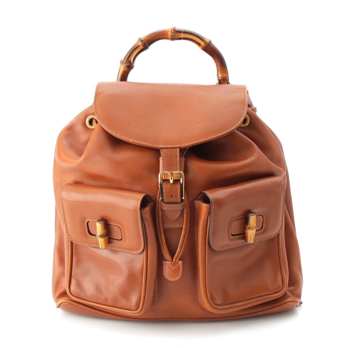 グッチ バンブー レザー バックパック リュック デイパック 003 58 0016 ブラウン