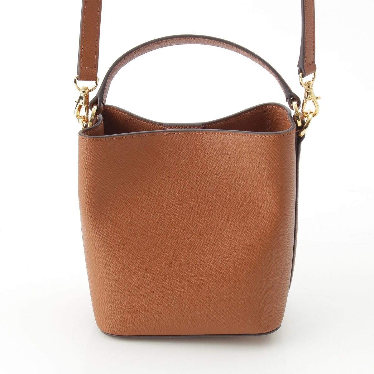 【美品】ポロ ラルフローレン ハンドバッグ シボ革 ブラウン ゴールド金具 ラルフローレン レザー 牛革 ゴールド金具 ハンドバッグ 2WAY